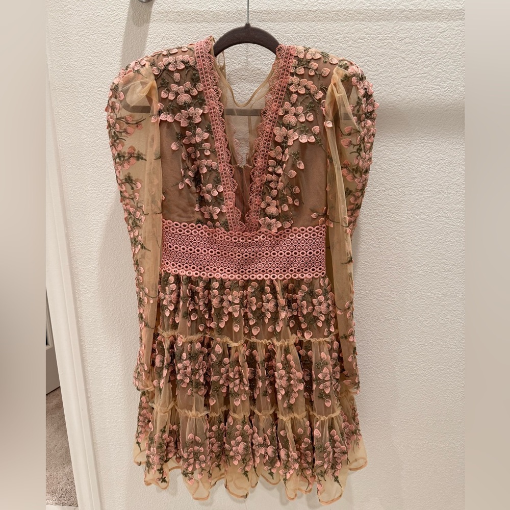 Bronx and Banco Megan Mini Dress in Rose Size Small